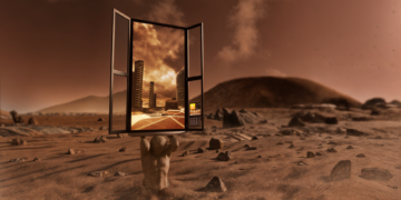 Milano vista dallo spazio: fra sessant’anni estati a 46ºC, con temperature percepite fino a 58ºC. Ecco l’esperienza immersiva di “Marte 2083” per riflettere sul cambiamento climatico!