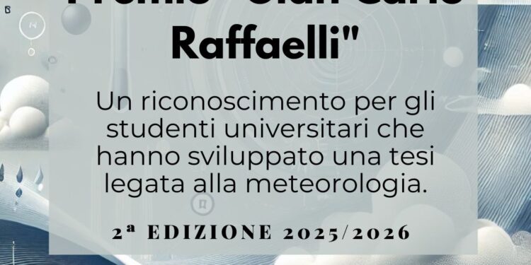 Premio Gian Carlo Raffaelli, un riconoscimento per i migliori studi in ambito meteorologico